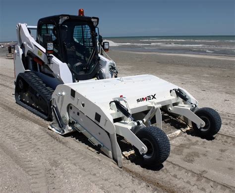 skid steer beach cleaner|BC Beach cleaner .